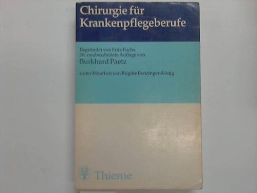 Imagen de archivo de Chirurgie fr Krankenpflegeberufe a la venta por medimops