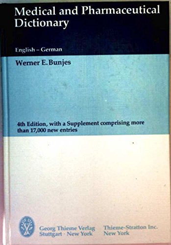 9783133706049: English-German, w.Suppt (Medical and Pharmaceutical Dictionary)