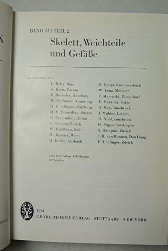 Beispielbild fr Skelett, Weichteile und Gefe. (Bd. 2/2) zum Verkauf von Studibuch