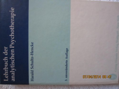 Imagen de archivo de Lehrbuch der analytischen Psychotherapie a la venta por medimops