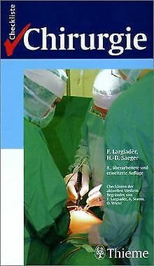 Beispielbild fr Checklisten der aktuellen Medizin, Checkliste Chirurgie zum Verkauf von medimops