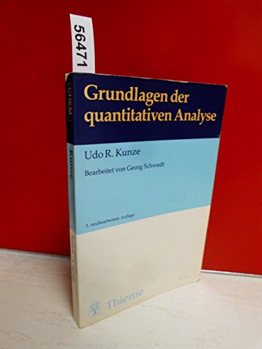 Stock image for Grundlagen der quantitativen Analyse for sale by Buchpark