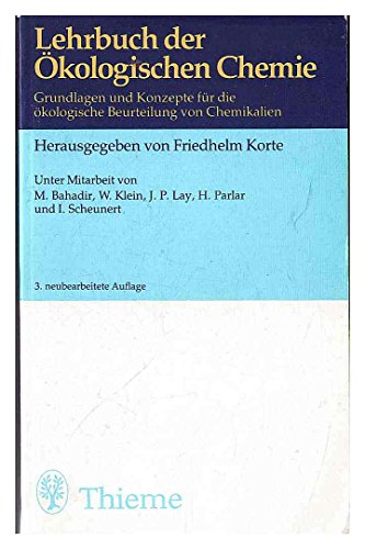 Stock image for Lehrbuch der kologischen Chemie for sale by medimops