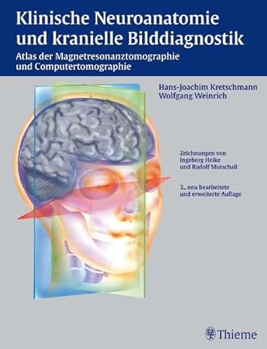 Beispielbild fr Klinische Neuroanatomie und kranielle Bilddiagnostik: Atlas der Magnetresonanztomographie und Computertomographie [Gebundene Ausgabe] von Hans-Joachim Kretschmann (Autor), Wolfgang Weinrich Besser orientiert - Ihr klinischer Neuroanatomieatlas! Ohne fundiertes neuroanatomisches Wissen ist weder die klinische Neurologie noch die Neuroradiologie denkbar. Die komplizierten Strukturen des Gehirns mssen in der Diagnostik und auf dem Bildbefund identifiziert werden, um effizient die Auswirkungen von zerebralen Lsionen beurteilen zu knnen. Dieses Buch verfolgt ein didaktisch ausgefeiltes Prinzip - Zeichnungen und Schichtaufnahmen des Gehirns werden in identischer Gre gegenbergestellt und erleichtern so die Zuordnung zerebraler Strukturen auf Ihrem Befund. Durch Neuentwicklungen in der CT- und MR-Technik sind zunehmend auch kleinste Details gut erkennbar und knnen anhand der Zeichnungen aufgesucht werden. Der erfolgreiche Klassiker - jetzt total berarbeitet: -Topographische und neurofu zum Verkauf von BUCHSERVICE / ANTIQUARIAT Lars Lutzer