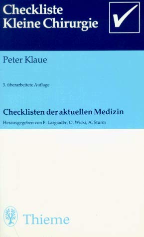 Stock image for Checklisten der aktuellen Medizin, Checkliste Kleine Chirurgie for sale by medimops