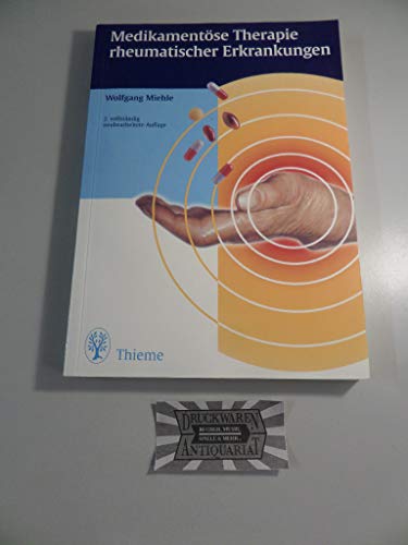 Beispielbild fr Medikamentse Therapie rheumatischer Erkrankungen von Wolfgang Miehle (Autor) Endlich schmerzfrei!Welcher Verabreichungsweg? Welche Nebenwirkungen?Welche Dosis in welchem Zeitabstand? Praktische Pharmakologie alle "Rheuma-Medikamente" auf einen Blick. Medikamenten-Steckbriefe mit Angaben zum Wirk- mechanismus, -eintritt, -dauer und -qualitt Der besondere Rheumapatient Wie behandelt man Arthrosen der Hand, der Wirbelsule, Gonarthrosen? Wie behandelt man einen systemischen Lupus erythematodes? Wie die juvenile idiopathische Arthritis?Wie beugt man Nebenwirkungen vor? Kompakt, vollstndig, praxisnah Verdichtung auf die wirklich wichtigen Fakten. zum Verkauf von BUCHSERVICE / ANTIQUARIAT Lars Lutzer