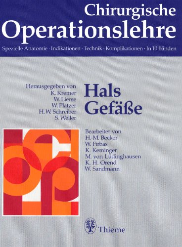 Stock image for Chirurgische Operationslehre, 10 Bde. in 12 Tl.-Bdn. u. 1 Erg.-Bd., Bd.1, Hals, Gefe: BD 1 for sale by medimops