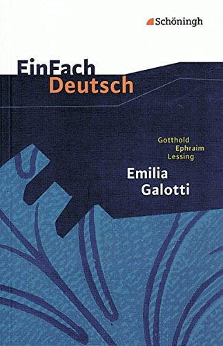 9783140222808: Einfach Deutsch: Einfach Deutsch / Lessing / Emilia Galotti