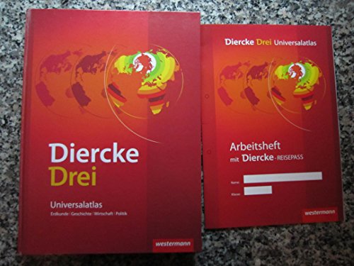 Beispielbild fr Diercke Drei - aktuelle Ausgabe: Universalatlas mit Arbeitsheft Kartenarbeit (Diercke Drei Universalatlas) zum Verkauf von medimops