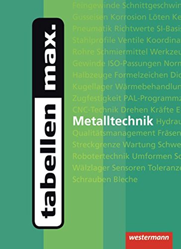 Beispielbild fr Westermanns grosse Tabellenbcher: tabellen max. Metalltechnik zum Verkauf von medimops