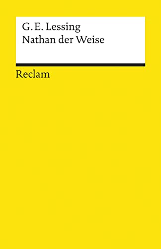 9783150000038: Nathan der Weise. Ein dramatisches Gedicht in fünf Aufzügen: Textausgabe mit Anmerkungen/Worterklärungen: 3 (Reclams Universal-Bibliothek)