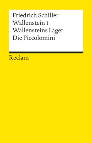 9783150000410: Wallensteins Lager / Die Piccolomini