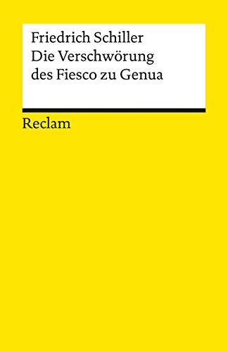 9783150000519: Die Verschwrung des Fiesco zu Genua: Ein republikanisches Trauerspiel