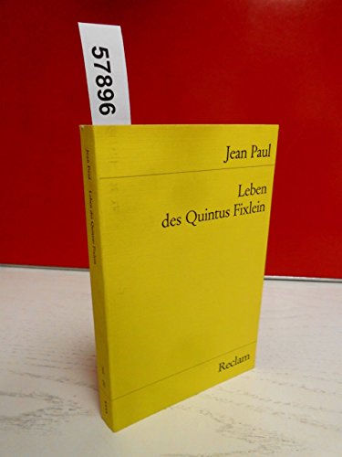 Imagen de archivo de LEBEN DES QUINTUS FIXLEIN a la venta por German Book Center N.A. Inc.