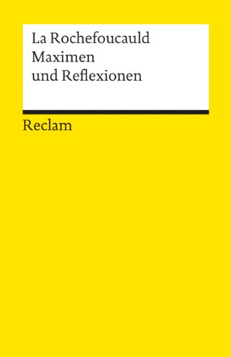 Beispielbild fr Maximen und Reflexionen zum Verkauf von Blackwell's