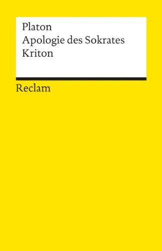 9783150008959: Apologie des Sokrates. Kriton