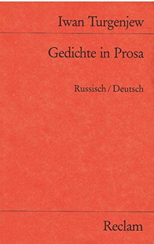 Imagen de archivo de Gedichte in Prosa. Russisch/ Deutsch. a la venta por medimops