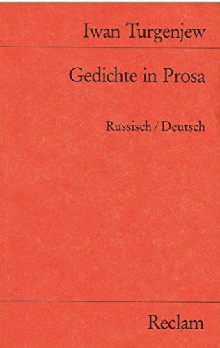 Stock image for Gedichte in Prosa. Russisch/ Deutsch. for sale by medimops