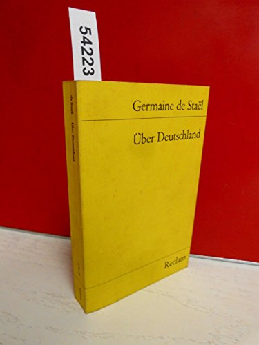 Über Deutschland. - Germaine de Stael