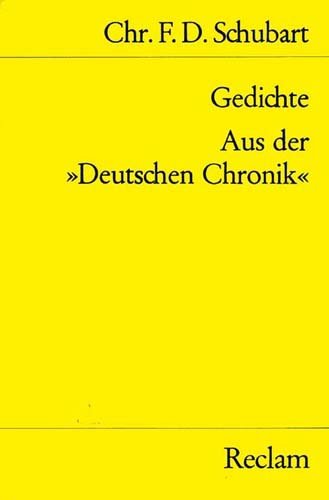 Beispielbild fr GEDICHTE AUS DER >>DEUTSCHEN CHRONIK<< zum Verkauf von German Book Center N.A. Inc.