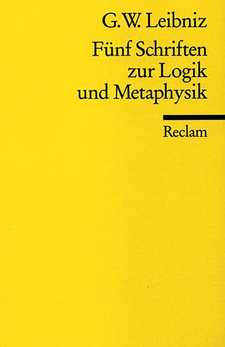 9783150018989: Fnf Schriften zur Logik und Metaphysik