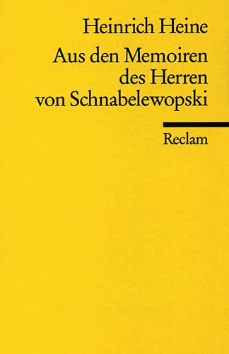 9783150023884: Aus Den Memoiren des Herren Von Schnabelewopski