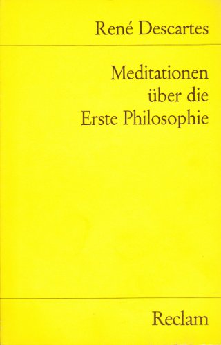 9783150028872: Meditationen ber die Erste Philosophie.