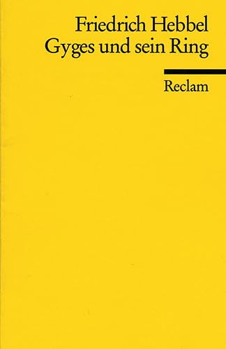 Beispielbild fr Gyges und sein Ring: Eine Tragdie in fnf Akten zum Verkauf von medimops