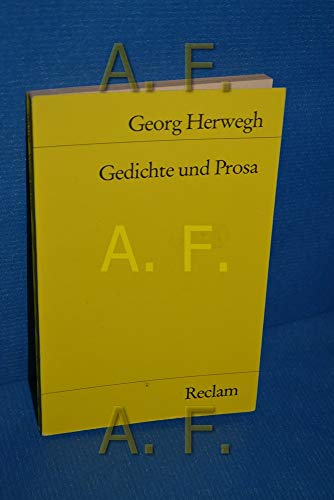 Beispielbild fr GEDICHTE UND PROSA Auswahl zum Verkauf von German Book Center N.A. Inc.