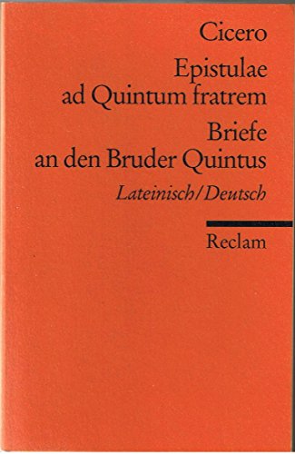 9783150070956: Epistulae ad Quintum fratrem / Briefe an den Bruder Quintus