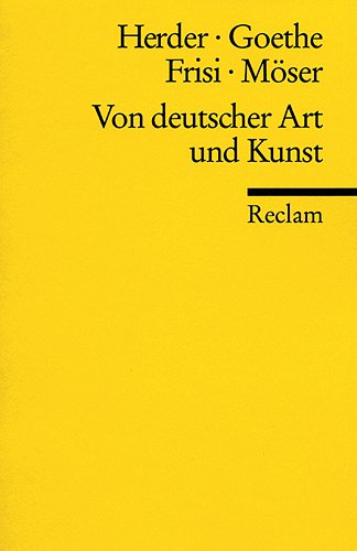 9783150074978: Von Deutscher Art Und Kunst