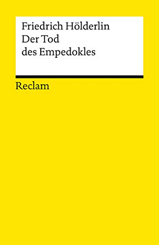 9783150075005: Der Tod des Empedokles: 7500