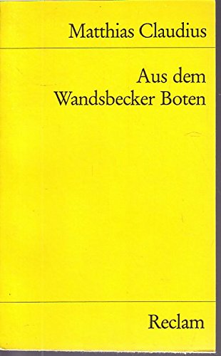 Stock image for AUS DEM WANDSBECKER BOTEN Auswahl for sale by German Book Center N.A. Inc.