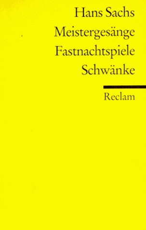 Stock image for MEISTERGESNGE FASTNACHTSPIELE SCHWNKE for sale by German Book Center N.A. Inc.