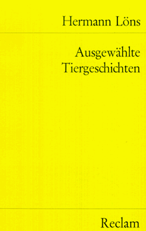 Imagen de archivo de Tiergeschichten. von L ns, Hermann a la venta por Nietzsche-Buchhandlung OHG