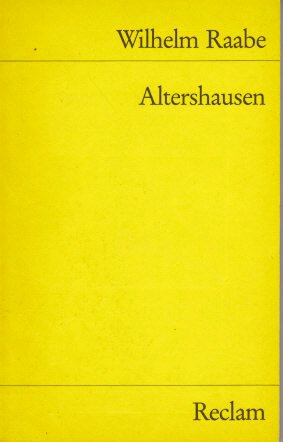 Beispielbild fr Altershausen. von Raabe, Wilhelm zum Verkauf von Nietzsche-Buchhandlung OHG