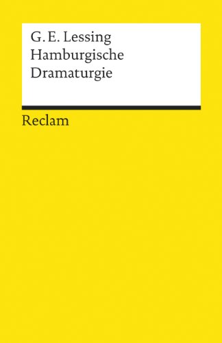 9783150077382: Hamburgische Dramaturgie. (German Edition)