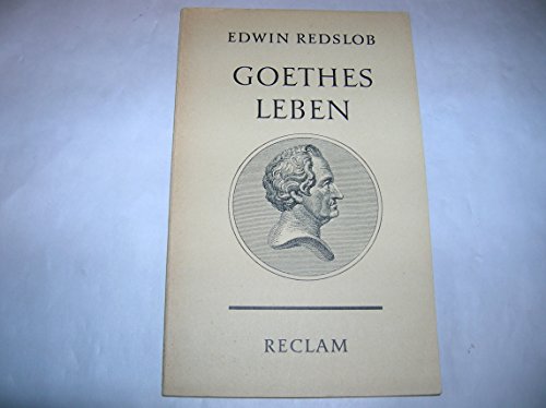 Imagen de archivo de GOETHES LEBEN a la venta por German Book Center N.A. Inc.