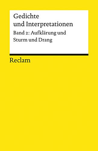 Stock image for Gedichte und Interpretationen 2. Aufklärung und Sturm und Drang for sale by Better World Books: West