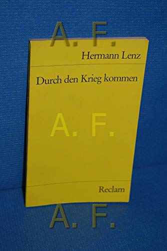 Beispielbild für DURCH DEN KRIEG KOMMEN zum Verkauf von German Book Center N.A. Inc.