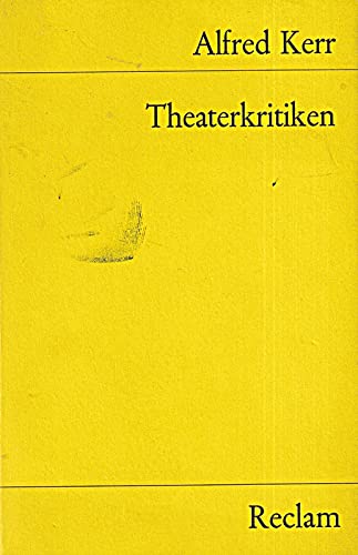 Stock image for THEATERKRITIKEN for sale by German Book Center N.A. Inc.
