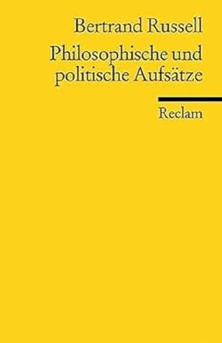 9783150079706: Philosophische und politische Aufstze: 7970