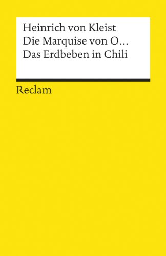 Stock image for Die Marquise von O. / Das Erdbeben in Chili for sale by Better World Books