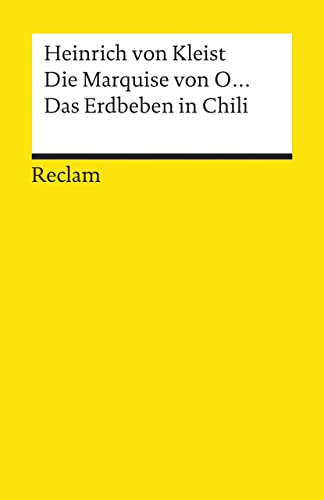 Stock image for Die Marquise von O. / Das Erdbeben in Chili for sale by Better World Books