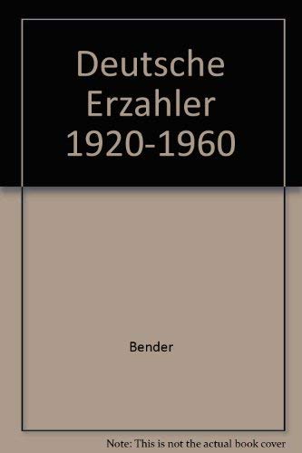 9783150080443: Deutsche Erzahler 1920-1960