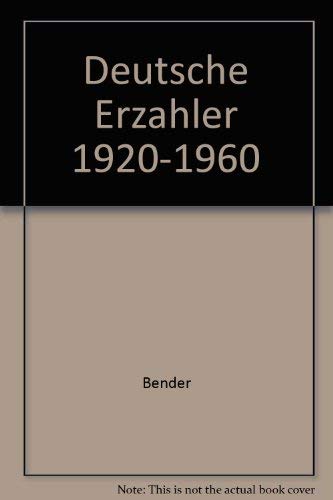 Stock image for DEUTSCHE ERZHLER 1920-1960 for sale by German Book Center N.A. Inc.