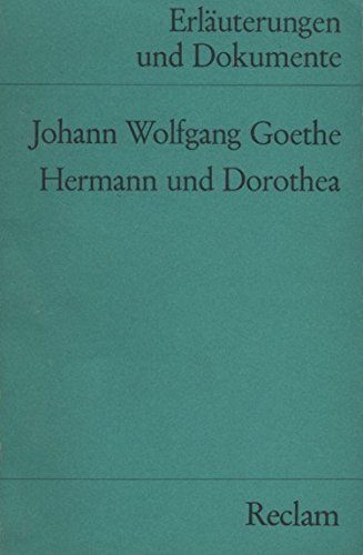9783150081075: Hermann und Dorothea. (Erl. u. Dok.)