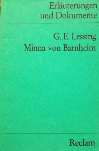 Beispielbild für Gotthold E. Lessing 'Minna von Barnhelm' zum Verkauf von medimops
