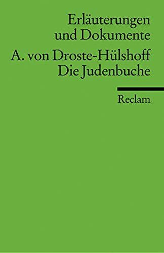 Beispielbild für Die Judenbuche. Erläuterungen und Dokumente. zum Verkauf von medimops