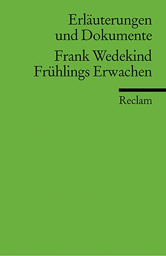 Imagen de archivo de Frühlings Erwachen. Erläuterungen und Dokumente. (Lernmaterialien) (German Edition) a la venta por ThriftBooks-Atlanta
